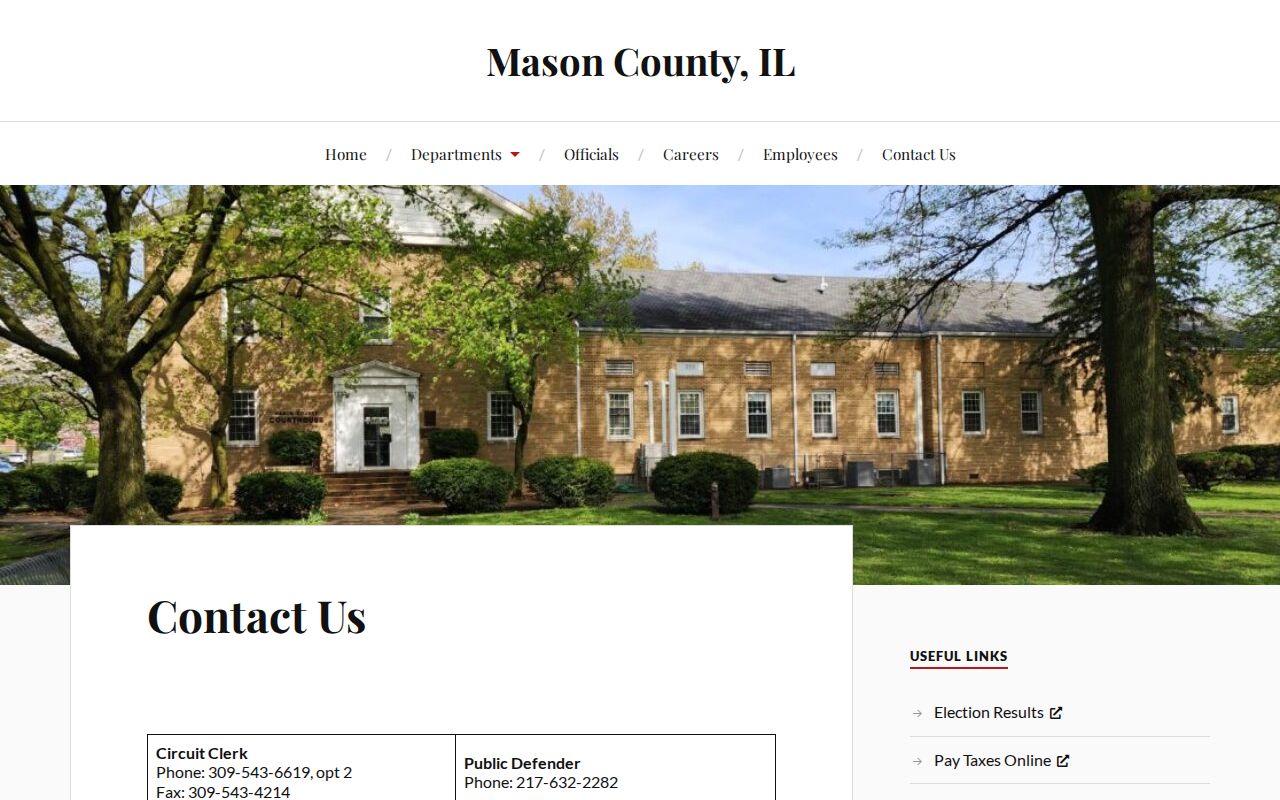 Mason County daily release record contact route