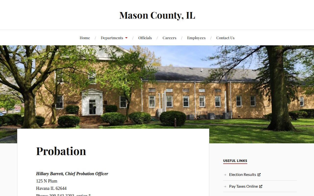 Mason County Probation Department official webpage